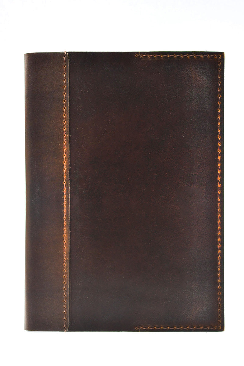 Ashwood A5 Leather Notebook Cover and Notebook - Classic Brown