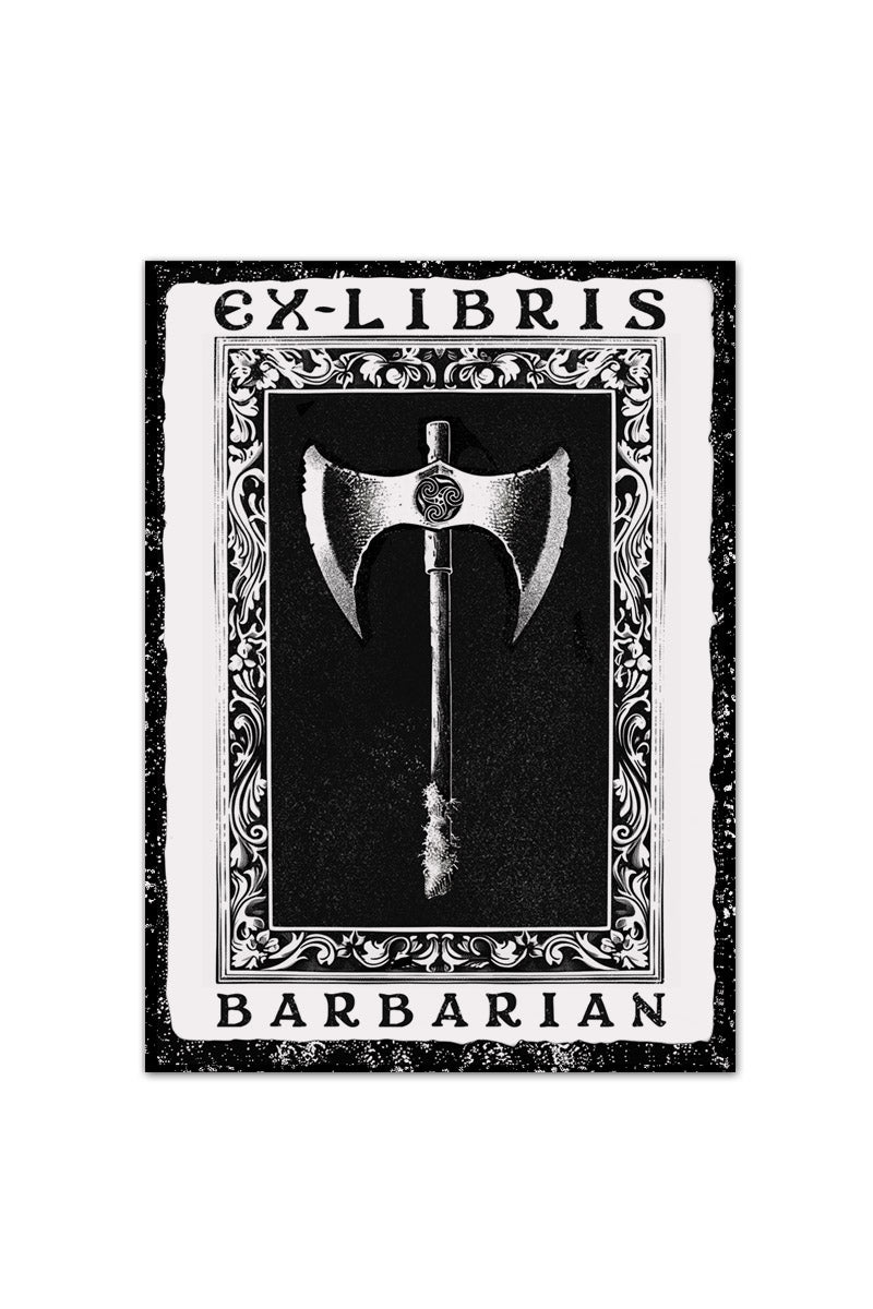 Ex Libris Barbarian - Luxury Textured Paper Bookplate