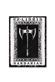 Ex Libris Barbarian - Luxury Textured Paper Bookplate