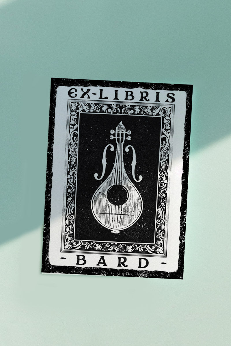 Ex Libris Bard - Luxury Textured Paper Bookplate