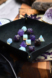 Midnight Black Handmade Dice Tray