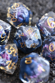 Black Lotus - Premium Sharp Edge Jewel-Cut Dice Set