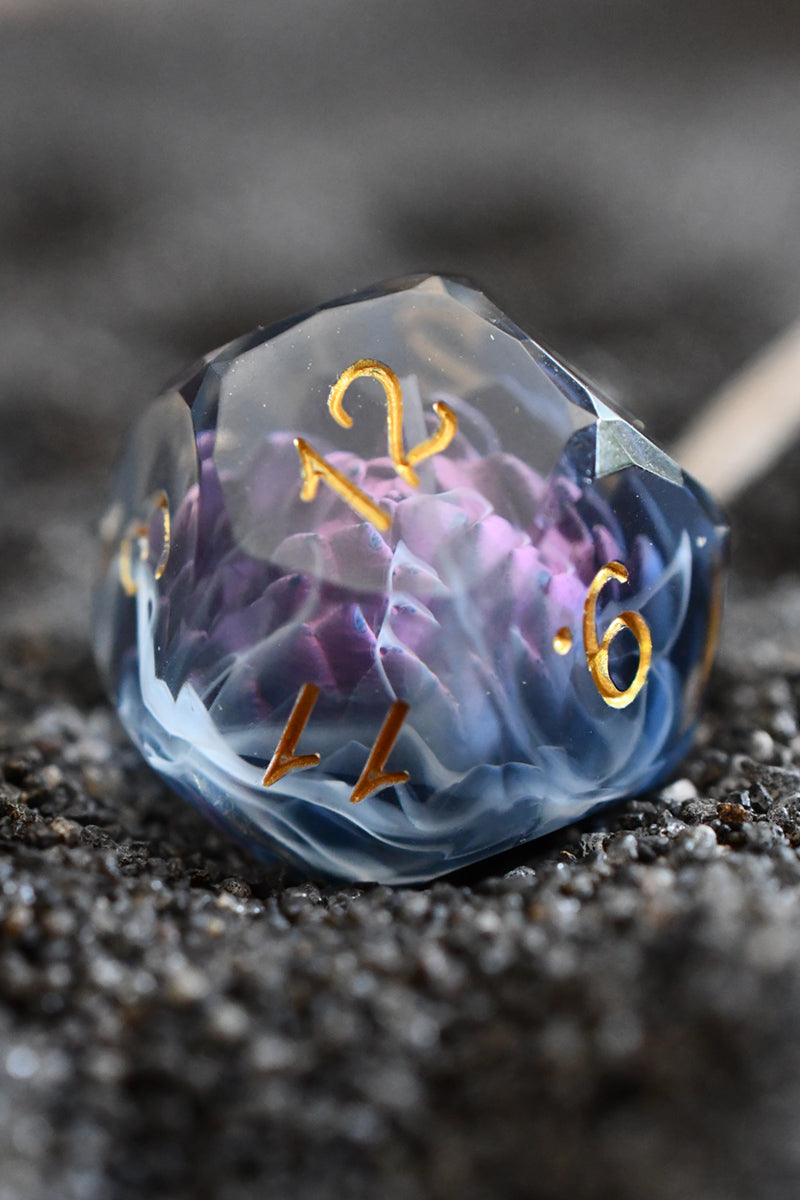 Black Lotus - Premium Sharp Edge Jewel-Cut Dice Set