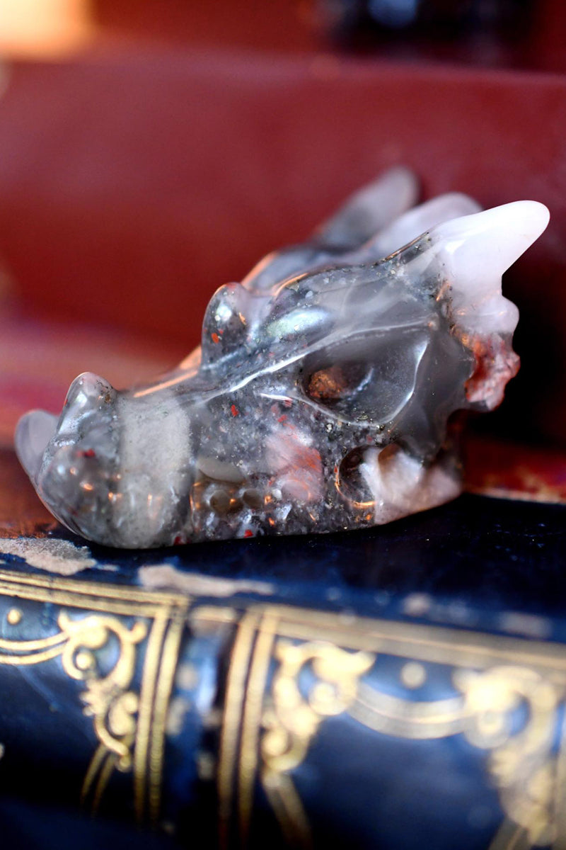Bloodstone Dragon Skull