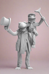 Bob Cratchit and Tiny Tim - 54mm Scale Digital Miniature