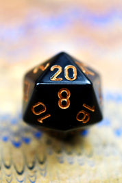 Chessex Dice Set - Black/Gold Opaque™️