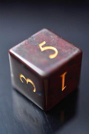 Cinnabar Bloodstone Gemstone Dice Set