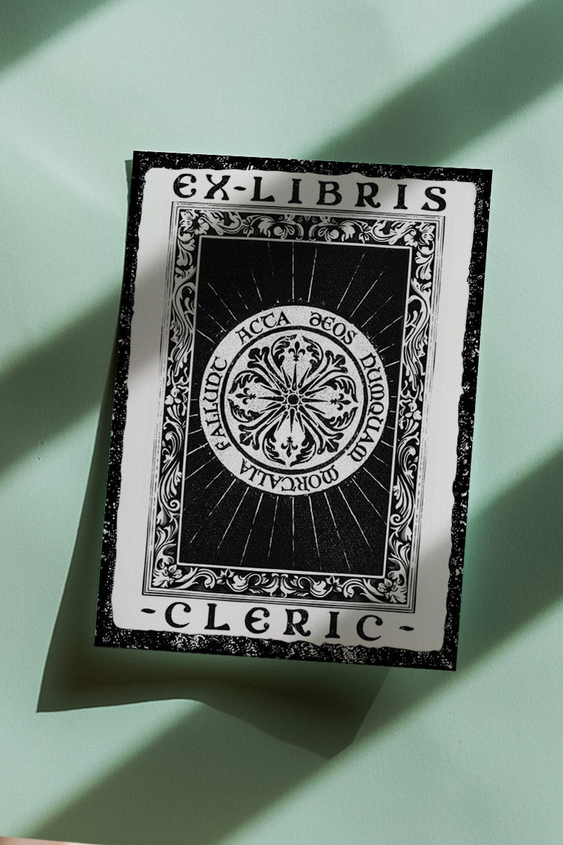Ex Libris Cleric - Luxury Textured Paper Bookplate
