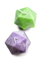 D20 Candle Duo - Green and Purple
