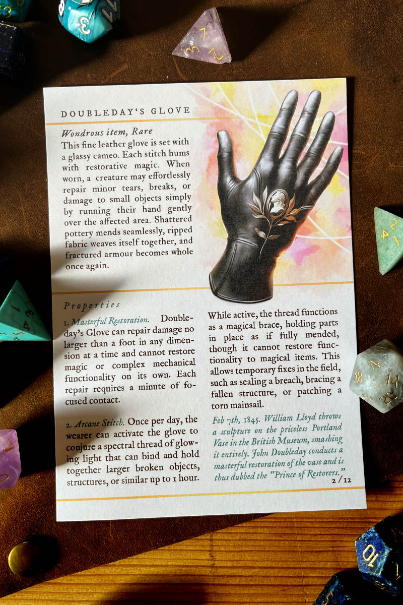 Doubleday's Glove - 2/12 Art Card