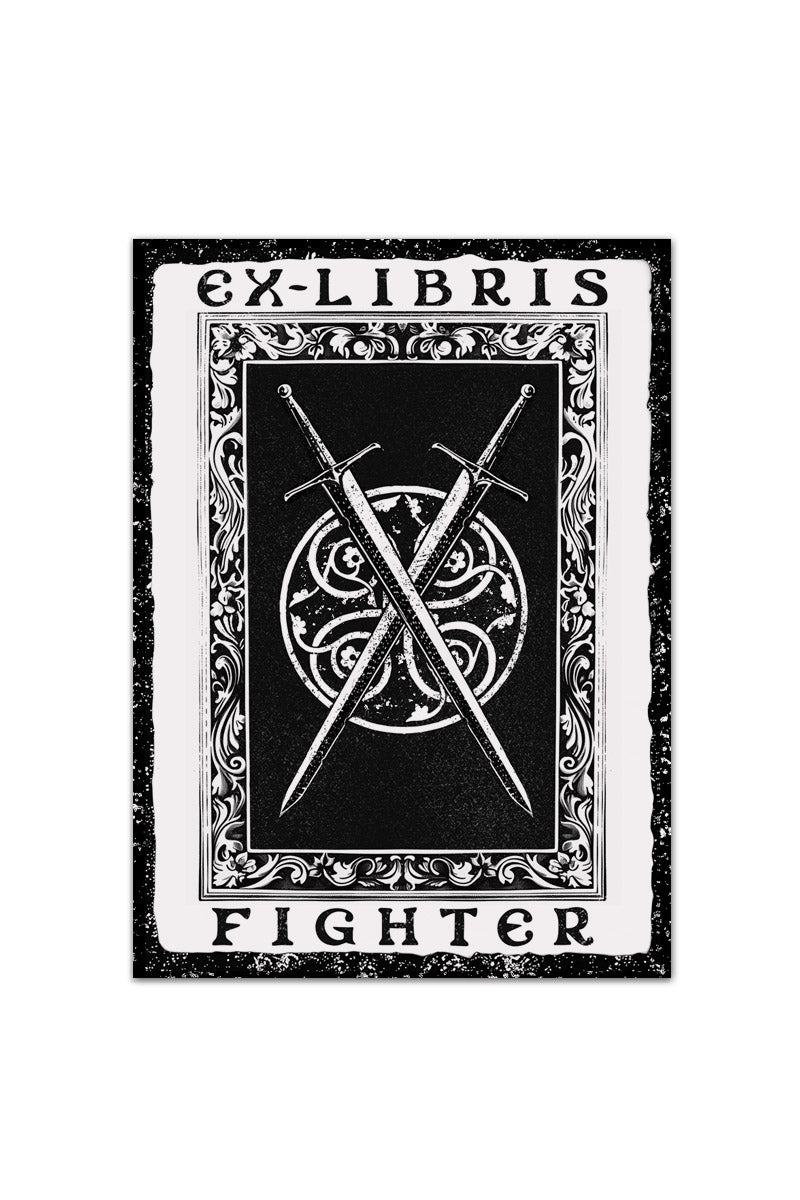 Ex Libris Fighter - Luxury Textured Paper Bookplate