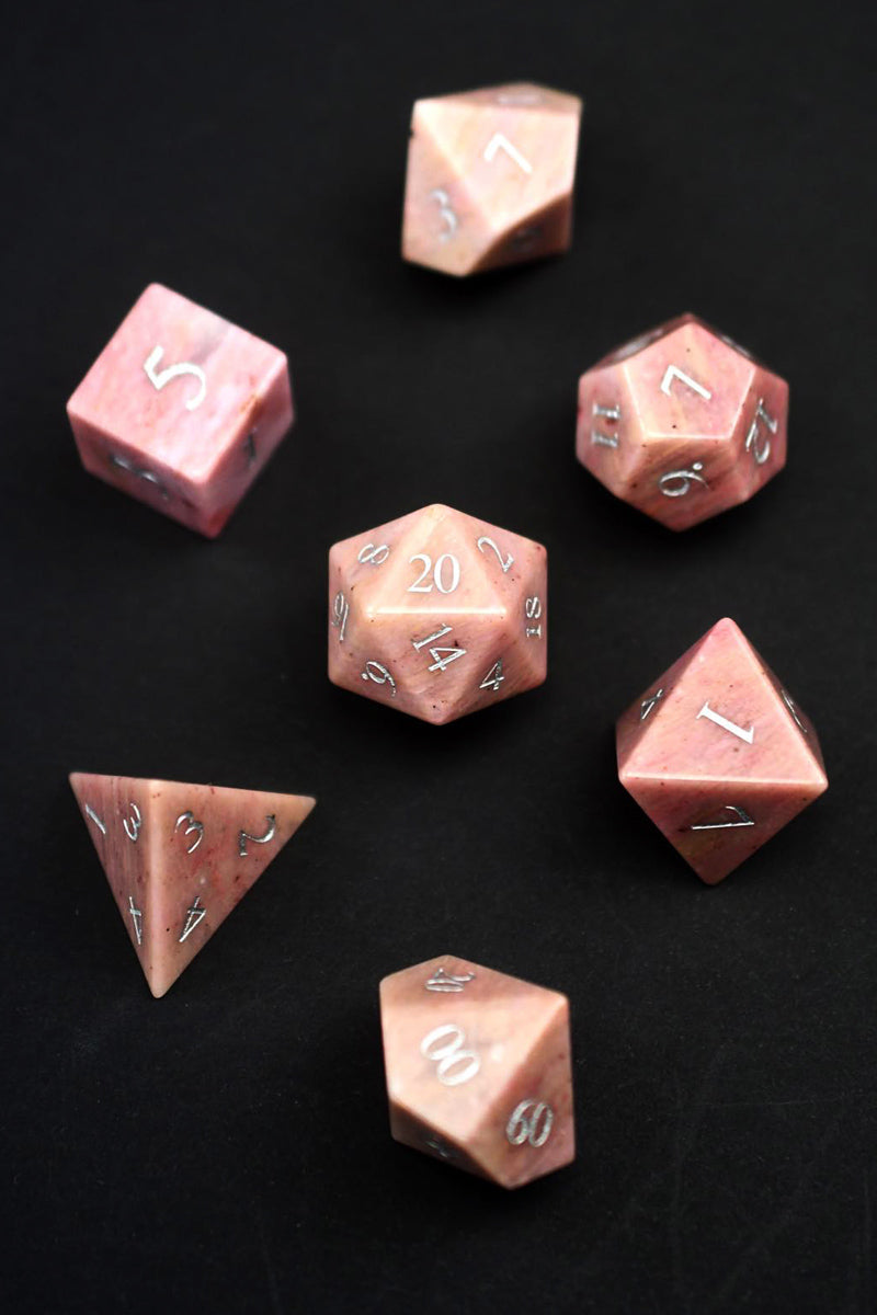 Fossilised Rosewood Gemstone Dice Set