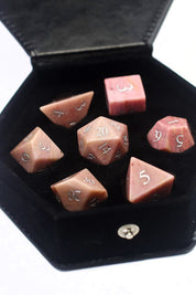Fossilised Rosewood Gemstone Dice Set