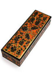 Gilded Crimson - Hand-Painted Dice and Pencil Box