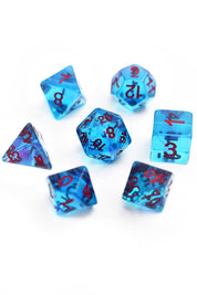 Blue Blaze - Acrylic Dice Set