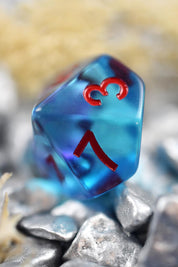 Blue Blaze - Acrylic Dice Set