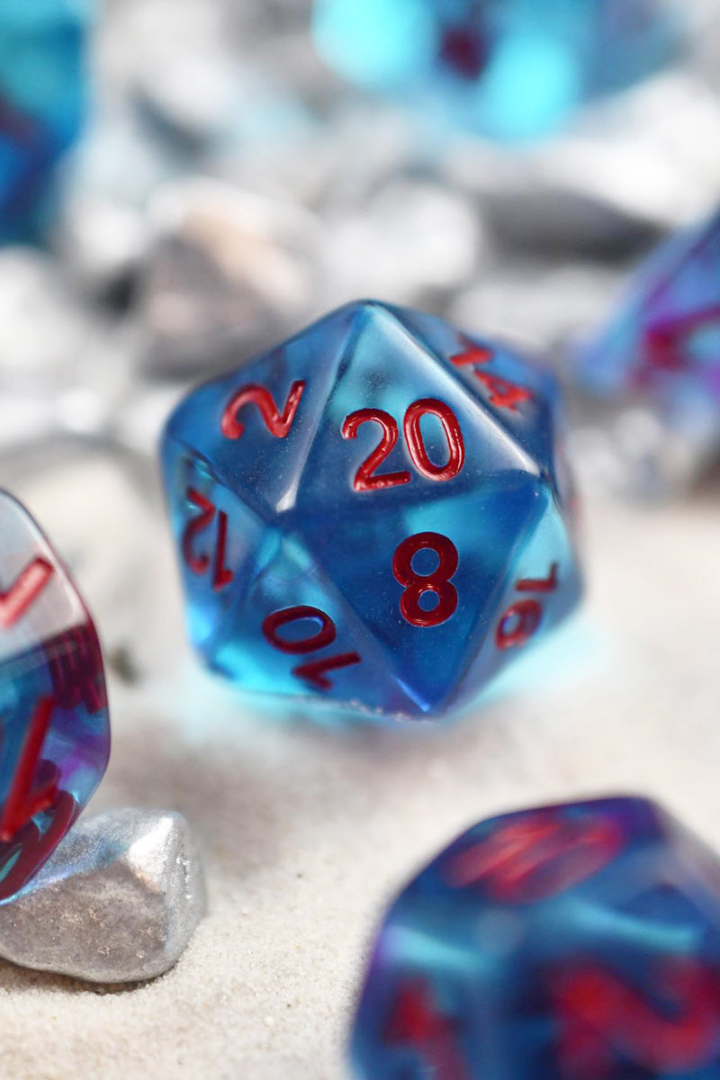 Blue Blaze - Acrylic Dice Set