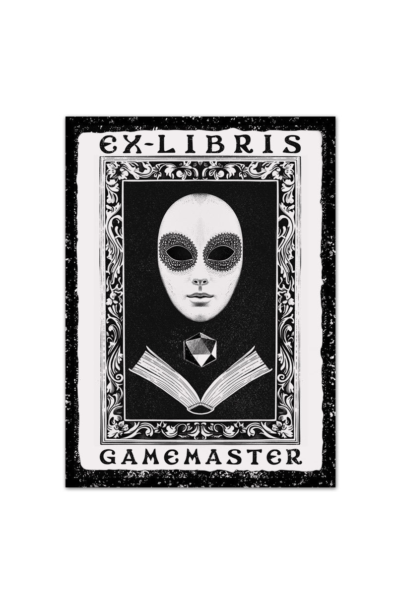 Ex Libris Game Master - Luxury Textured Paper Bookplate