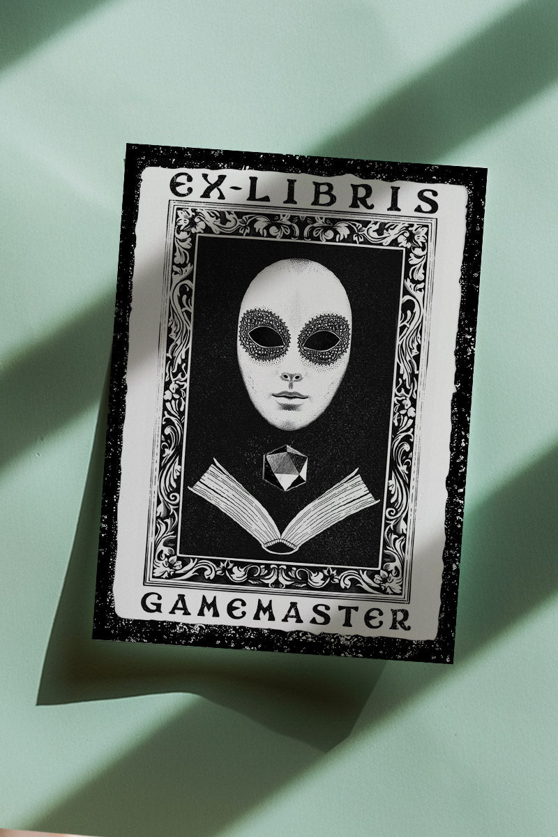 Ex Libris Game Master - Luxury Textured Paper Bookplate