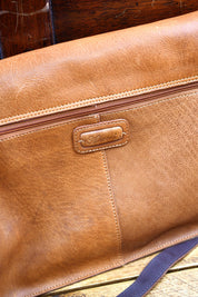 Adventurer's Satchel - Luxury Tan Leather Messenger Bag