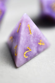 Lilacstone Gemstone Dice Set
