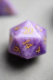 Lilacstone Gemstone Dice Set