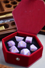 Lilacstone Gemstone Dice Set