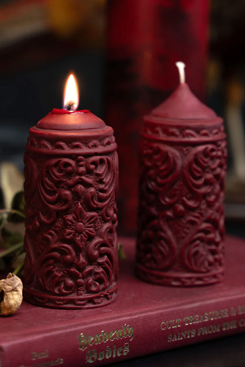 Pale Elf - Blood Red Gothic Candle