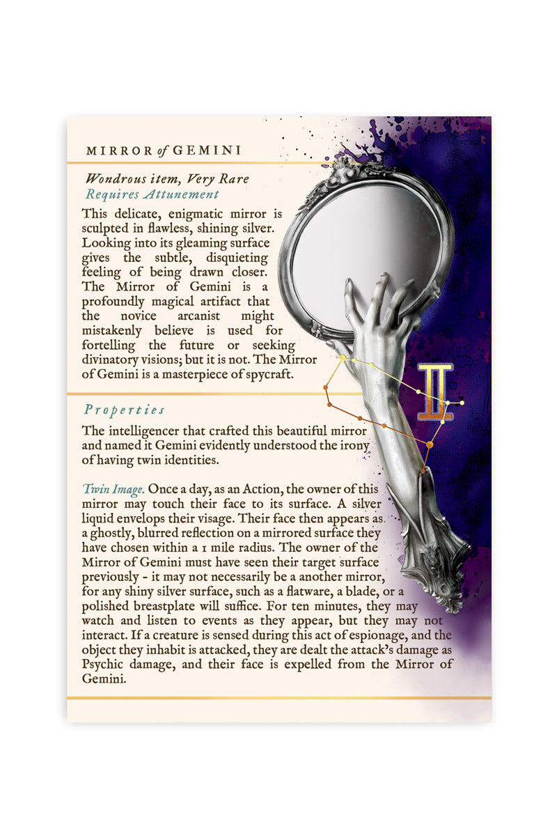 Mirror of Gemini - June Zodiac Item Card