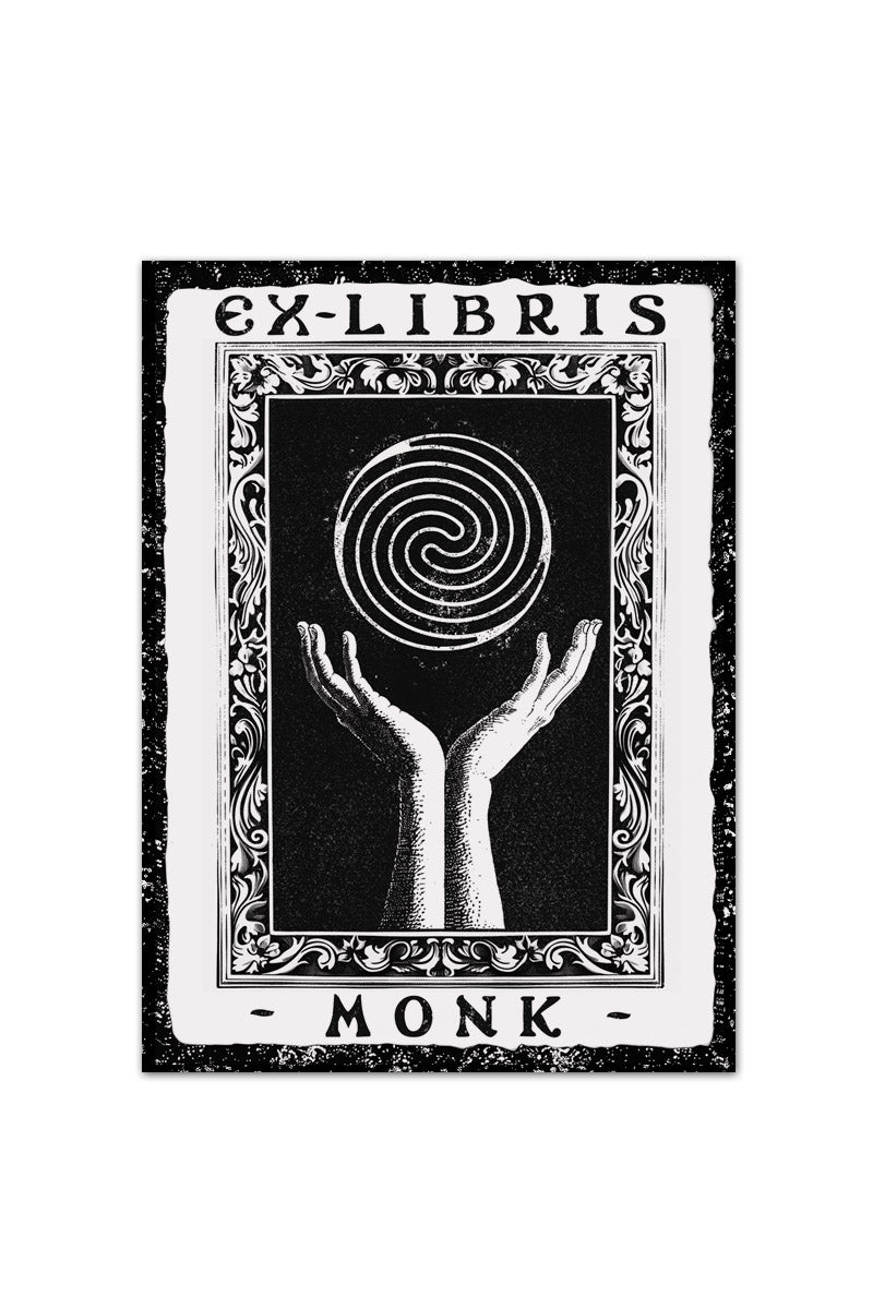 Ex Libris Monk - Luxury Textured Paper Bookplate
