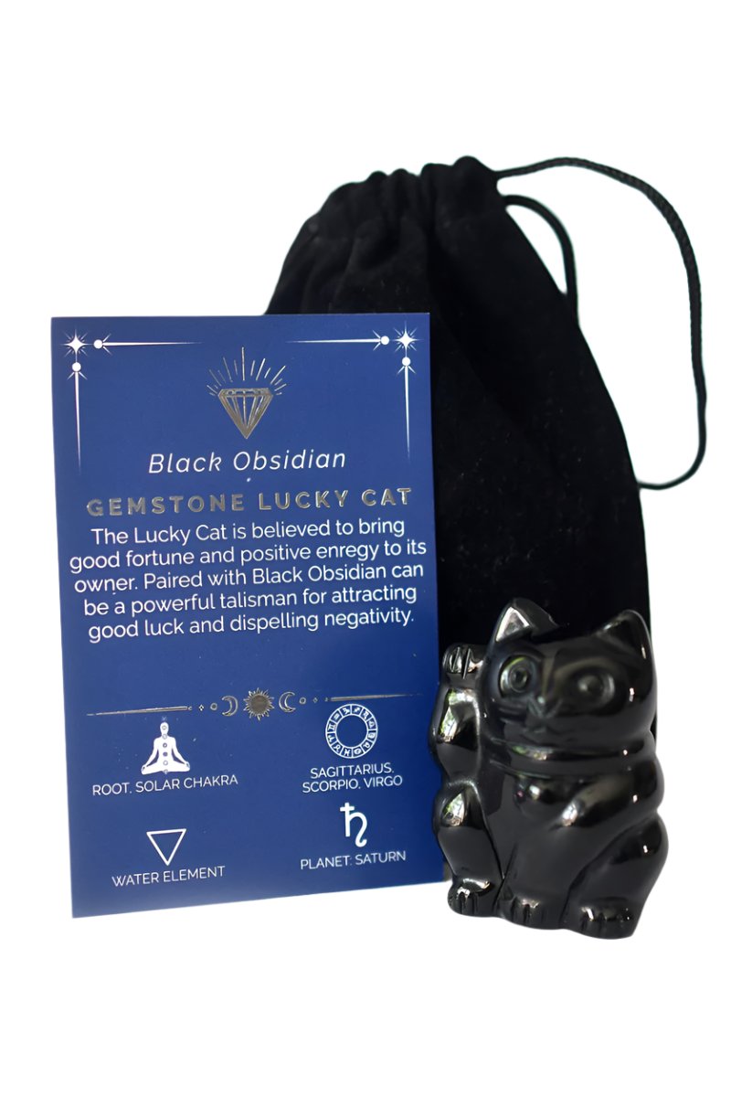 Obsidian Lucky Cat
