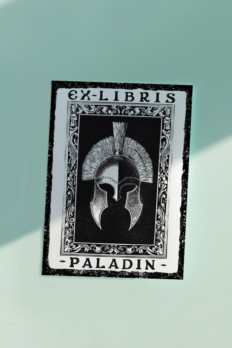 Ex Libris Paladin - Luxury Textured Paper Bookplate