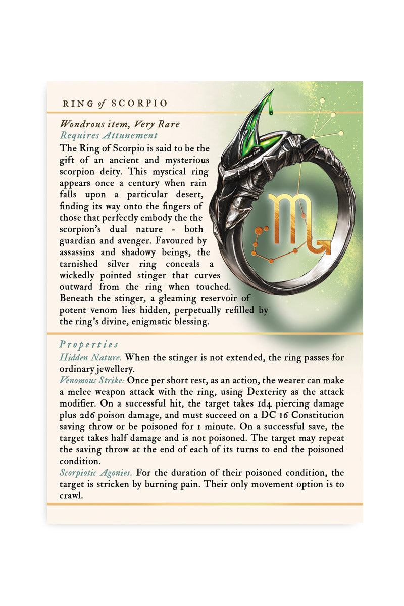 Ring of Scorpio - November Art Card