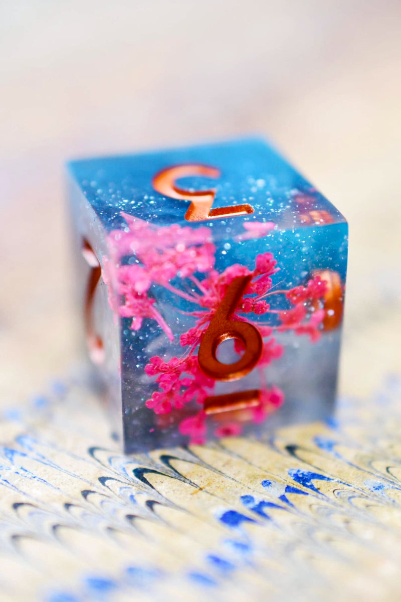 Sakura Dreams - Premium Sharp Edge Dice Set