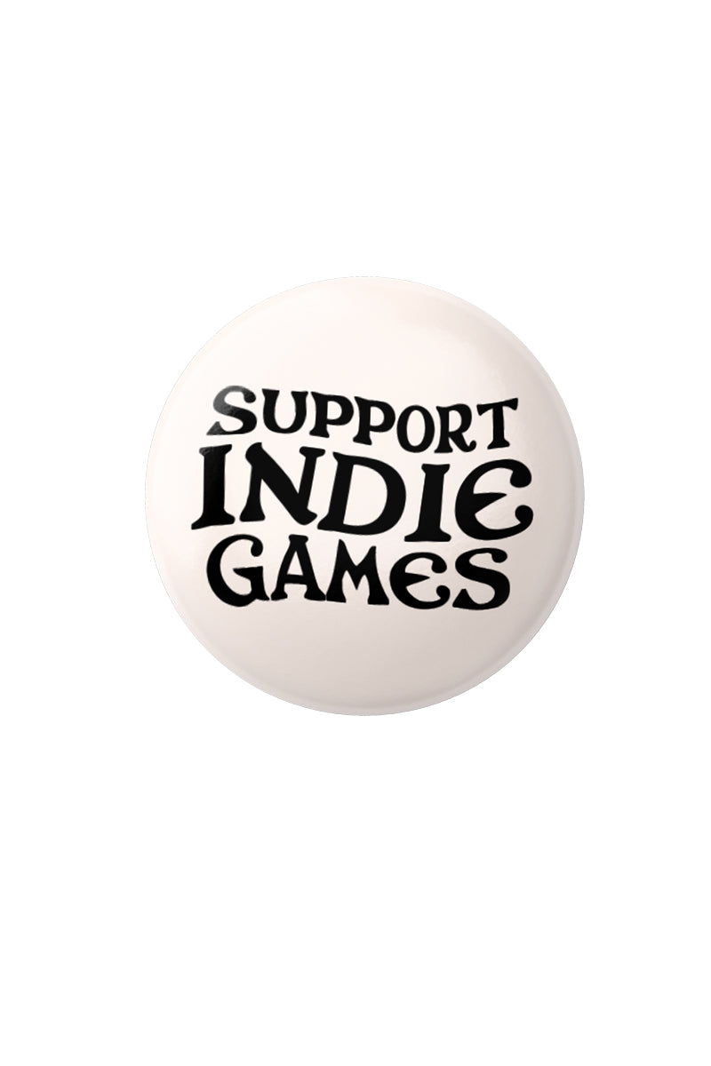 Support Indie Games (White) - Button Badge