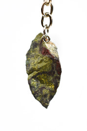 Bloodstone Crystal Keyring