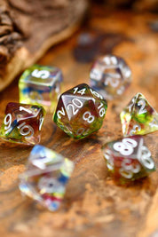 Chromatic Orbs -  Acrylic Dice Set