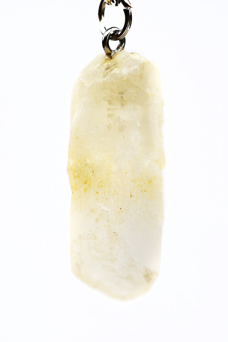 Citrine Quartz Crystal Keyring