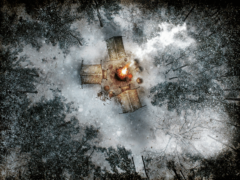 Ice Camp - Night and Day Digital Map with Animations