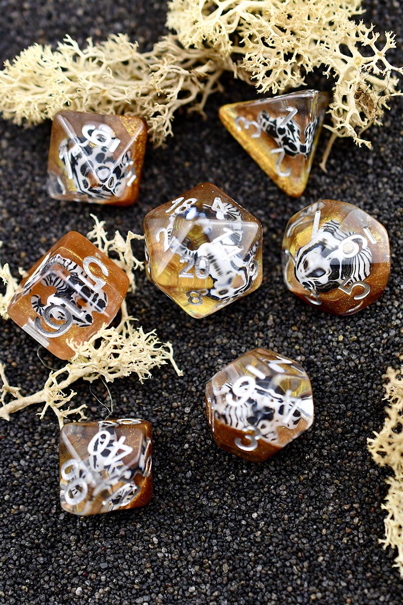 Mojave Desert - Horned Skulls Acrylic Dice Set