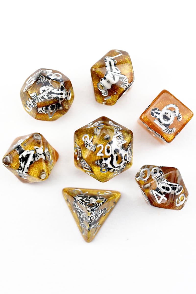 Mojave Desert - Horned Skulls Acrylic Dice Set
