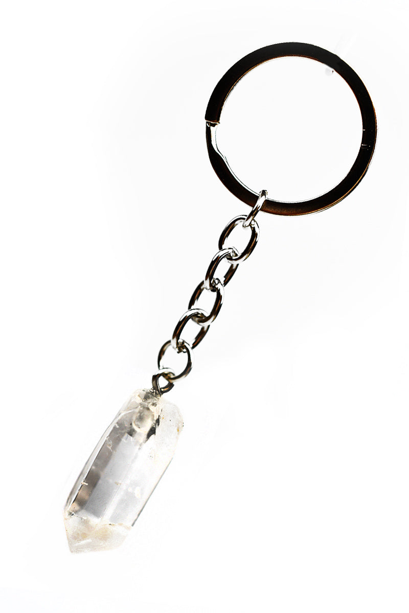 Quartz Wand Crystal Keyring