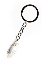 Quartz Wand Crystal Keyring