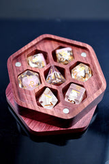 Purple Heartwood - Hexagon Dice Box
