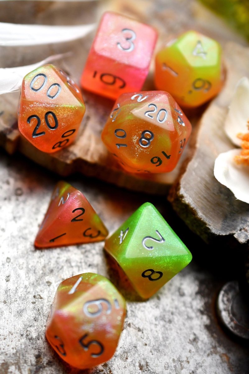 Acid Splash - Acrylic Dice Set - GAMETEEUK