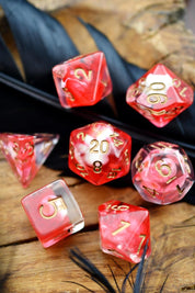 Bloodbath - Skulls Acrylic Dice Set - GAMETEEUK