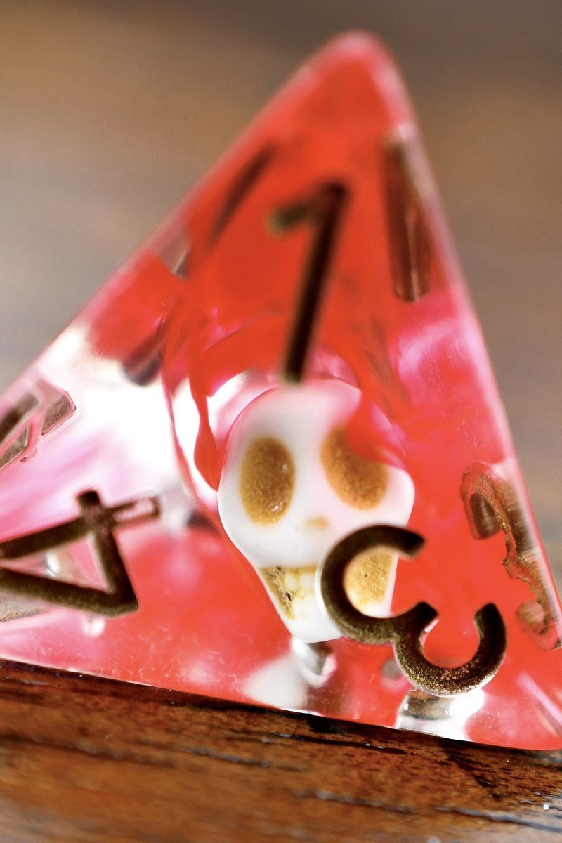 Bloodbath - Skulls Acrylic Dice Set - GAMETEEUK