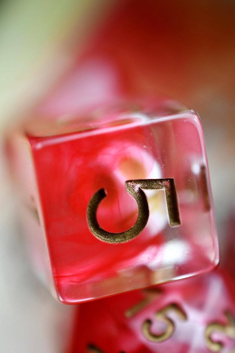 Bloodbath - Skulls Acrylic Dice Set - GAMETEEUK