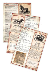 British Bestiary Printables - Kelpie, Black Shuck, and Knucker - GAMETEEUK
