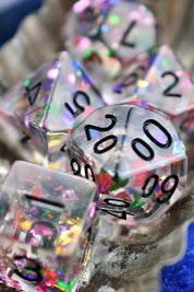 Confetti Party - Acrylic Dice Set - GAMETEEUK